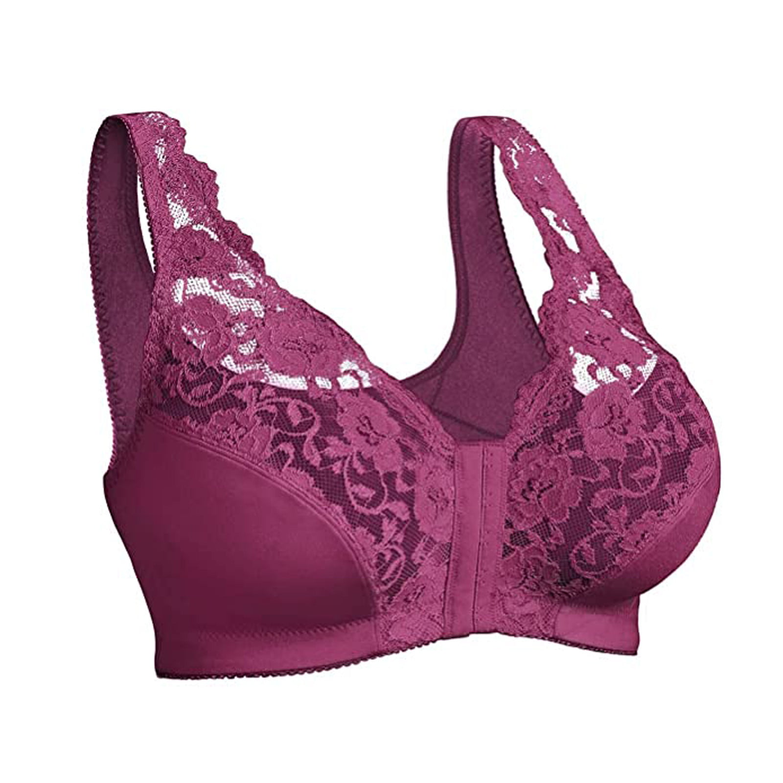 Sksloeg Plus Size Bras for Women No Underwire Deep Cup High Support Bra for  Women Small To Plus Size Everyday Wear, Exercise and Offers Back  Support,Pink M 