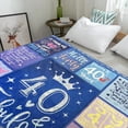 thumbnail image 3 of LHSHID 40th Birthday Gifts for Women Funny Blanket Womens 40th Birthday Gifts Ideas Birthday Gifts for Women 40th Birthday Decorations Women Unique 40th Birthday Blanket 40"x50", 3 of 6