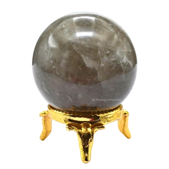 Smoky Quartz Crystal Ball Sphere 1.5" Inches