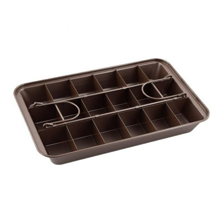Cookware company selling brownie pan with all edge pieces