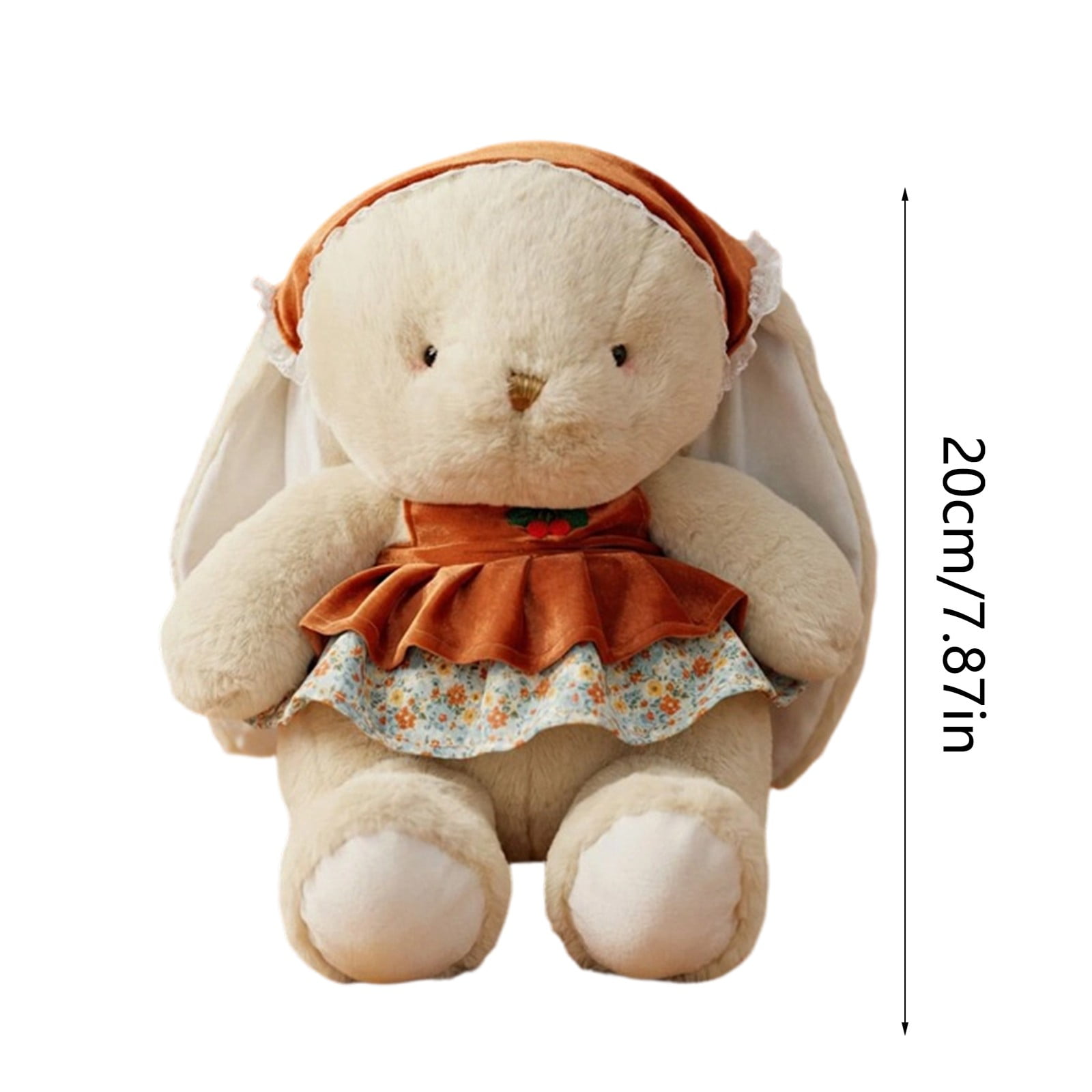 zhonghuaying Cute Bunny Stuffed Animal, 4 Color Styles & 2 Sizes (20cm/30cm), Soft Plush Toy, Adorable Rabbit Plushie Gift for Boys Girls (A丨20cm)