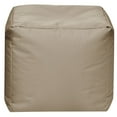 thumbnail image 1 of Gouchee Home Cube Brava Beige Pouf Ottoman – Water-Repellent Cube Bean Bag Footstool with Polystyrene Beads, Lightweight & Portable for Living Room or Dorm, 1 of 8