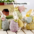 thumbnail image 3 of Neinkie Laughing Bunny Rabbits Spring Easter Decoration Vintage Rustic Country Bunnies Rabbit Figurine Statue Easter Rabbit Statues Spring Bunny Decoration Clearance, 3 of 6