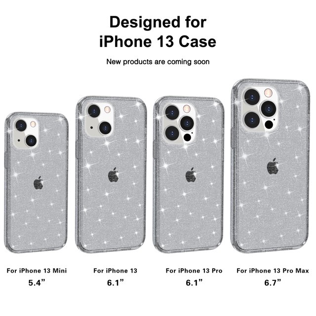 LYD Adecuado para iPhone 13 Pro Max Mini Funda protectora Brillo Anti-caída Transparente Estuche para teléfono grueso lyd modelStyleType