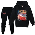 thumbnail image 2 of Ropa deportiva para niños de Pixar Cars Lightning McQueen, trajes para niñas, sudadera con capucha informal, pantalones negros, ropa de abrigo para niños, conjuntos para bebés, 2 of 5