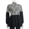 thumbnail image 4 of Ryu: Button Back Paisley Print High Neck Blouse, 4 of 4