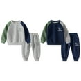 thumbnail image 6 of 2Pcs Kids Boy Sweatsuit Child Cotton Long Sleeve Outfits Set Sport Tracksuit Tops + Sweatpants Size 1-5T, 6 of 9