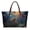 Bear Forest Galaxy, variant on Sloth Rose Butterfly Print Top Handle Bag for Women Pu Leather Handle Handbag Lightweight Shoulder Bag with Zipper for Travel Vacation