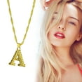 thumbnail image 2 of VerPetridure Personality Imitation Gold 26 English Letter Necklace Trend Jewelry Gift alphabet necklace, 2 of 2