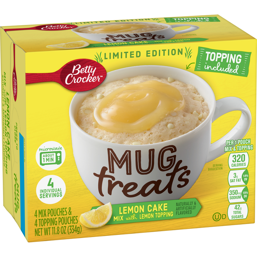 Betty Crocker Lemon Cake Mug Treats 4 Count