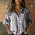 thumbnail image 2 of ZJXFGS Loose Short Sleeve Shirts For Women Blouses & Button-Down Shirts Comfort Colors Tshirt Round Neck T Shirts For Women Short Sleeve Turtleneck Women Fall Blouses For Women 2025 Purple XL, 2 of 4
