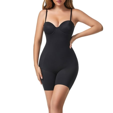 Defitshape Women s Backless Shapewear Butt Lifting Body Shaper Tummy Control Slimming Cami Firm Slim Bodysuit Shapewear Black 16