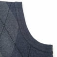 thumbnail image 6 of MNCEKFOD Seater Vest for Men Plaid Knitted V Neck Sleeveless Business Work Comfy and Soft Slim Fit Fall Fashion Outfits Winter Clothes 2025 Light Gray XXL, 6 of 8