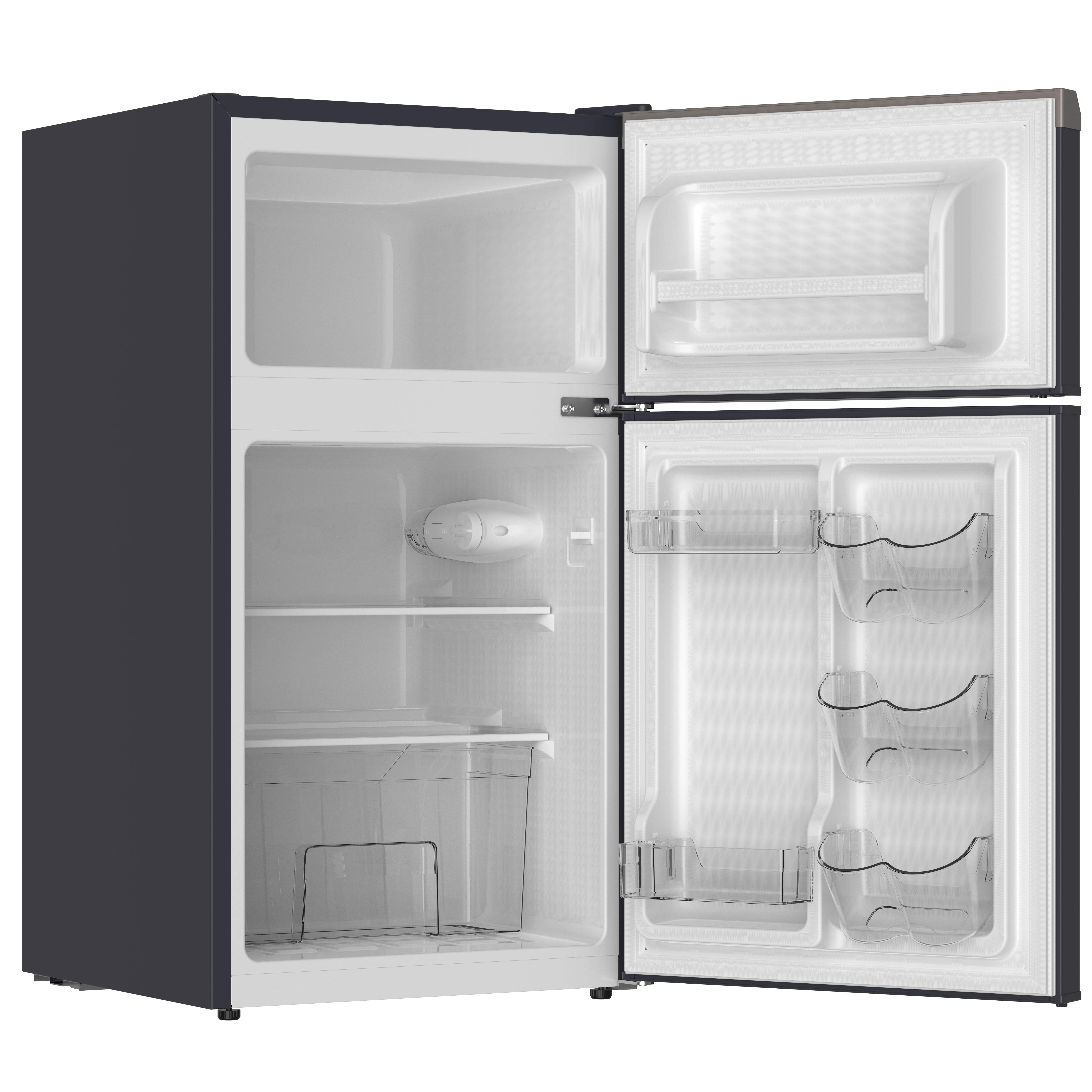 Frigidaire 3.1 Cu. ft. Top Mount Refrigerator, Compact Fridge Freezer Combo, Mini Fridge with Freezer, Slate