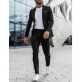 thumbnail image 2 of Men's Casual Suit Blazer Jackets Lightweight Sports Coats One Button, 2 of 5