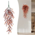 thumbnail image 2 of Clearance,Artificial Hanging Flowers for Outdoor, Violet Simulation Hanging Plant & Flowers for Outdoor Home Wedding Garden Yard Hanging Baskets Wisteria Garland Decoration,Orange red,29.5x7.9", 2 of 9