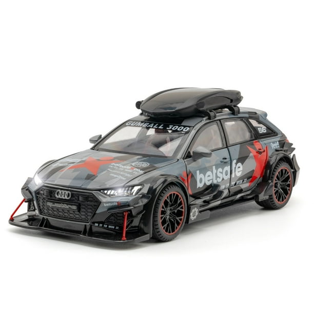 1 24 Audi RS6 Modified Vehicles Car Model Toys Alloy Diecast With Pull Back Light Sound Model Cars Boys Gifts For Children Walmart