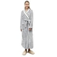 thumbnail image 5 of Gaexia Womens Robe Extra Long Flannel Bathrobe for Cozy Nightgown with Deep Pockets Soft Fabric Elegant Kimono Style Home Wear, 5 of 5