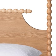 Baxton Studio Caliana Bobbin Four-Poster Platform Bed Natural Brown King