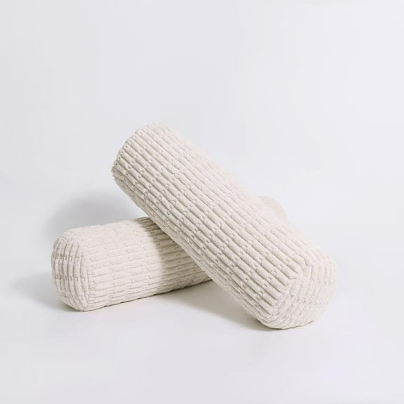 Decorative Pillow Set of 2 – Round & Roll Pillows for Couch, Bed, Sofa – Home & Living Room Accent