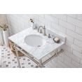 thumbnail image 4 of Water Creation Embassy 30" Single Brass Wash Stand in Polished Nickel & White, 4 of 8