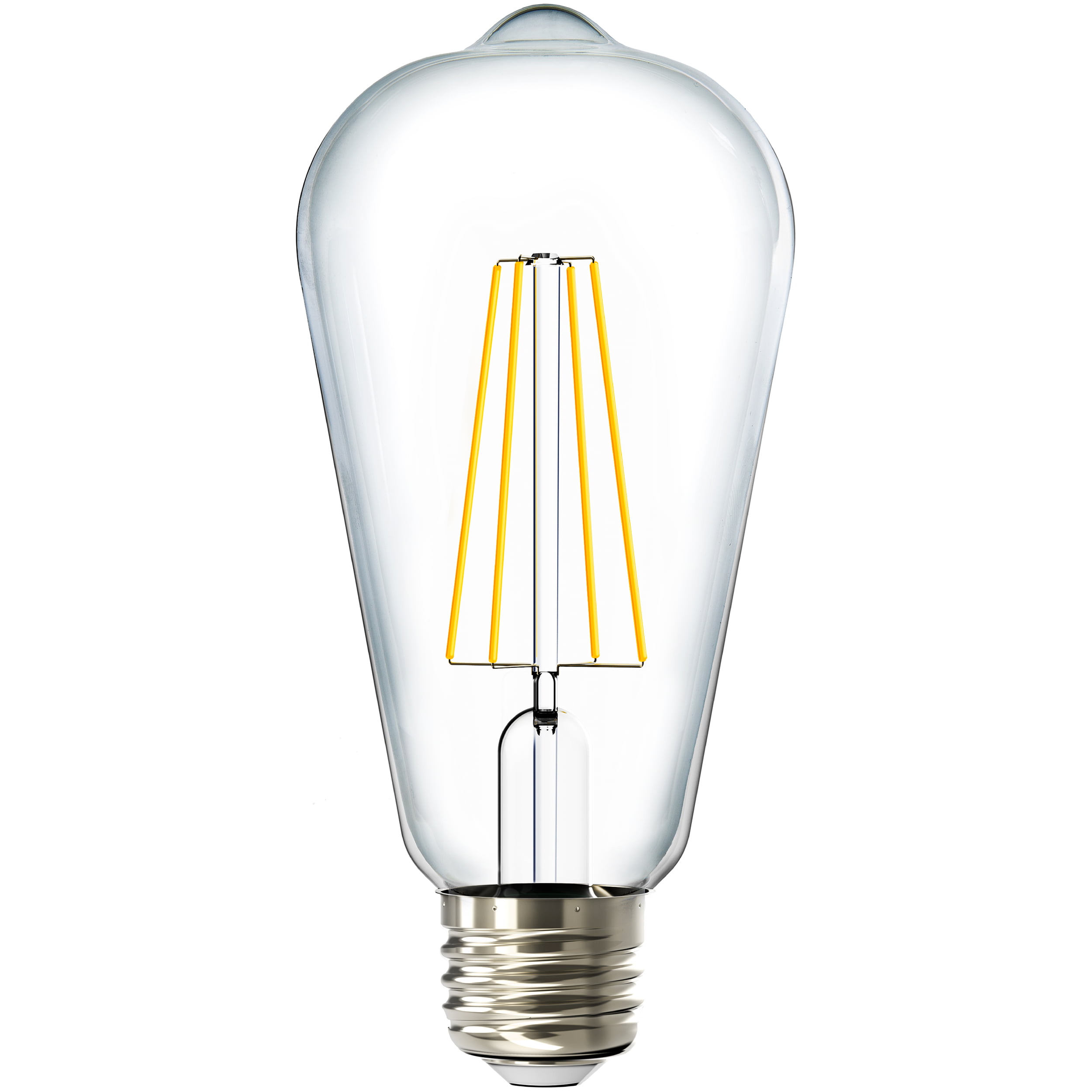 UL E26 Base 800 LM Sunco Lighting 10 Pack ST64 LED Bulb 6000K Daylight Deluxe Waterproof Vintage Edison Filament Bulb Dimmable 8.5W=60W Restauarant or String Lights