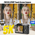 thumbnail image 4 of Saneen Digital Camera 4K 75MP Dual Camera for Youtube 2.8'' Vlogging Cameras 16X Digital Zoom 32GB Card Mini Cameras for Teens Black, 4 of 8