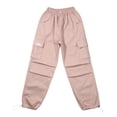 thumbnail image 4 of Girl Cargo Pants Lightweight Elastic Waist Drawstring Pants Baggy Cargo Pants Wide Leg Girls Pants Girls Cargo Pants Size 11-12 Years, 4 of 9