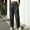 Dark Gray, variant on Women Elastic High Waist Big Patch Pocket Denim Wide Leg Pants Front Split Ankle Loose Lightweight Jeans Casual Walking Vacation Trousers Blue XXL