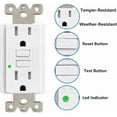 thumbnail image 2 of 15A/125V Tamper Resistant Gfci Outlet Decor Gfi Receptacle Plug Tr Wr Etl Listed, 2 of 3