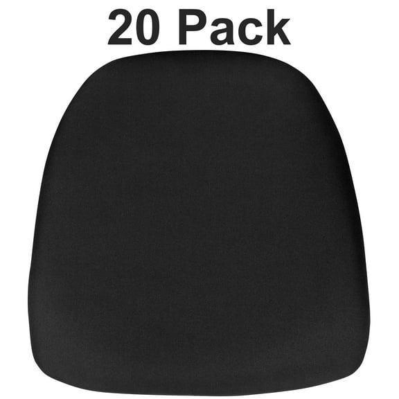 Flash Furniture 20 Pack Hard Black Fabric Chiavari Chair Cushion