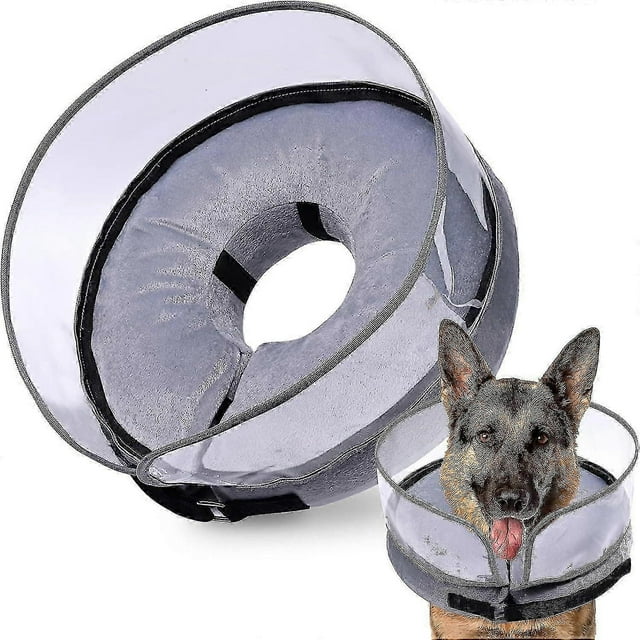 Inflatable Recovery Collar for Dogs - Post-Surgery Anti-Licking Cone, Adjustable Soft E-Collar for Small Medium Large Pets