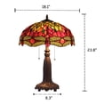 thumbnail image 4 of Radiance Goods Tiffany-Style Dragonfly 2 Light Table Lamp 18" Shade, 4 of 4
