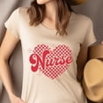 thumbnail image 4 of Graphic Nurse Tee with Retro Heart Pattern for Medical Staff, Natural, Size 2XL, 4 of 6