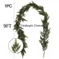 thumbnail image 3 of 9ft Artificial Cedar and Norfolk Christmas Garland,Soft Thick Realistic Pine Decoration,Indoor Outdoor Fireplace Stair Railing Mantel Holiday Wreath Embellishment for Christmas Decor-Green, 3 of 9