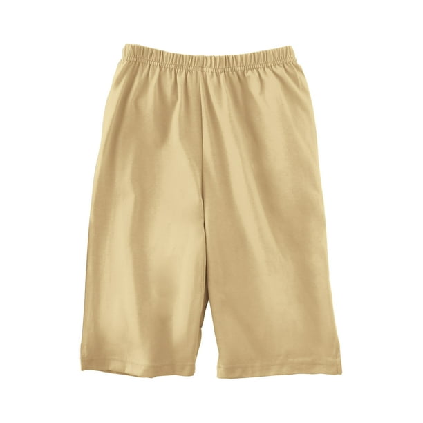 Shorts estilo bermudas con cintura elástica para mujer, color caqui, talla pequeña, de Collections Etc.