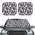 thumbnail image 2 of Goofa Rabbit And Rose Pattern 2 Piece Car Windshield Sun Shade Foldable | Front Windshield Shade for Sun, Heat and UV Rays | Sunshade for Car Front Window-Small, 2 of 7