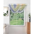 thumbnail image 2 of Waterfall Valances for Windows, Abstract Ombre Clouds, Kitchen Sheer Valance Curtains, Colorful Minimalistic Gradient Aesthetic Sky Rod Pocket Swag Valances for Living Room, 47.2"x38.5", 1 Panel, 2 of 8
