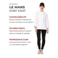 thumbnail image 2 of Chaqueta de chef Chef Works Le Mans para mujer, color blanco, talla XXL, 2 of 5