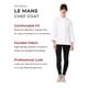 thumbnail image 2 of Chaqueta de chef Chef Works Le Mans para mujer, talla pequeña, blanca, 2 of 5
