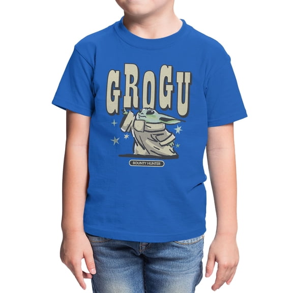 Star Wars The Mandalorian And Grogu Reach For The Bounty Youth T Shirt (Royal, XS-XL)