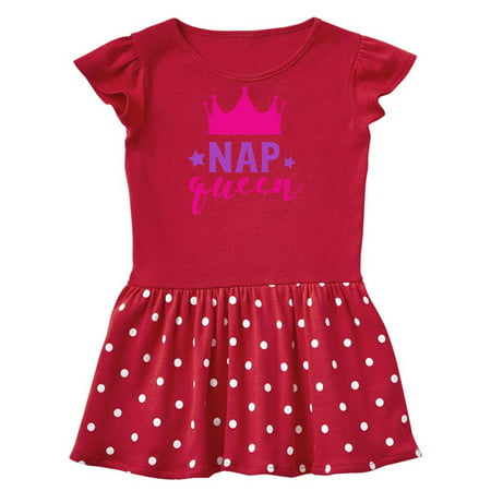 

Inktastic Nap Queen Crown Stars - Pink Purple Gift Toddler Girl Dress
