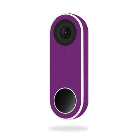 MightySkins NEHEL-Solid Purple Skin for Nest Hello Video Doorbell - Solid Purple