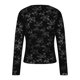 thumbnail image 2 of AUNVITO Women's Sheer Lace Long Sleeve Slim Fit Top Elegant and Sexy Style, 2 of 7