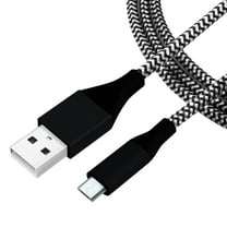 USB Cable Android Charger, 10FT/3M Nylon Braided Tangle-Free Micro USB Fast Charging &Sync Cord for Samsung, Kindle, HTC, Nexus, LG, Xbox, PS4, Smartphones & More (2-Pack, Black)