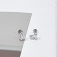 thumbnail image 5 of 18G Little Devil Heart Lip Ring Stainless Steel Cubic Zirconia Labret Jewelry for Monroe Medusa Tragus Nose Conch Helix Hypoallergenic Cartilage Earring Stud Bar Body Jewelry for Women, 5 of 12