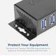 thumbnail image 4 of Coolgear Mini Hub de 4 puertos alimentado por USB 3.2, transferencia de datos rápida de 5 Gbps con p, 4 of 6