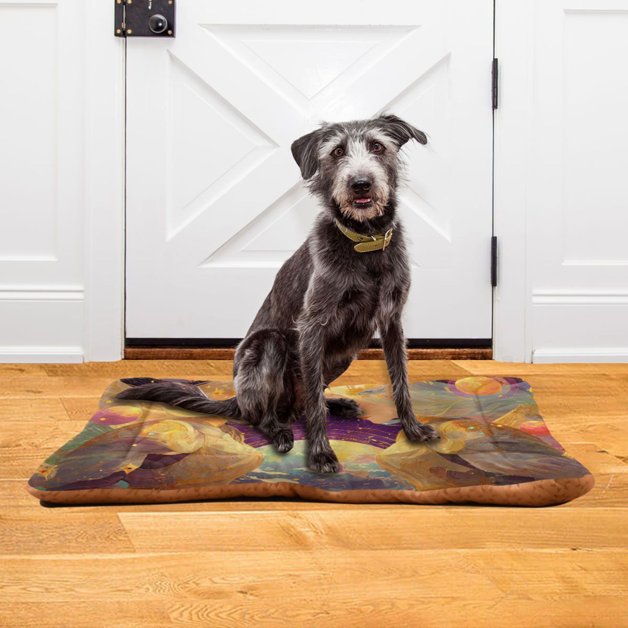 Cozy Mat Pet Bed Indoor Outdoor Warm Soft For Cat Dog Puppy(S/M) Colorful Light
