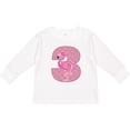 thumbnail image 3 of Inktastic 3rd Birthday Flamingo 3 Year Old Girl Girls Long Sleeve Toddler T-Shirt, 3 of 5