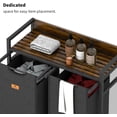 thumbnail image 6 of Laundry Hamper with Classification Labels and 2 Pull-Out Removable Bags - 2 x 12.1 Gallon Rustic Brown Black, 6 of 6
